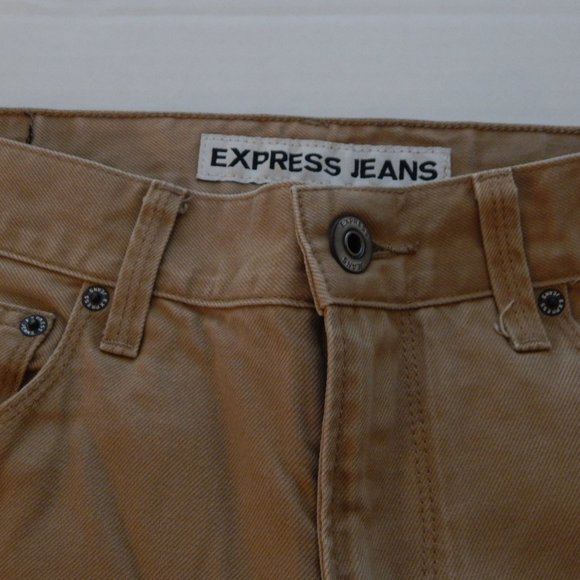 Express Men's Jeans Kaki Rocco Slim Fit Skinny Leg - Picture 3 of 6